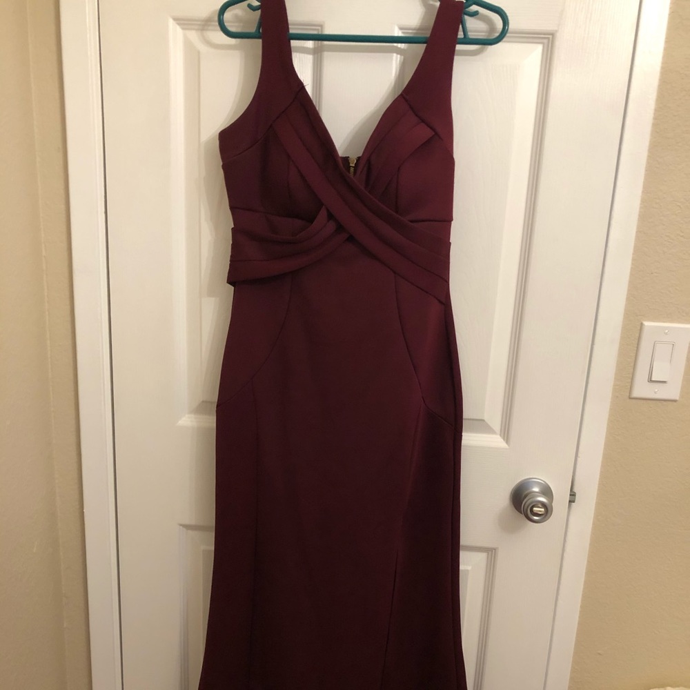 Long burgundy dress
